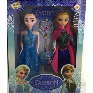 Bobo Toys Elsa ve Anna 2 Li Büyük Boy 29CM Frozen Girls