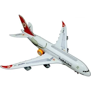 Cimcime Oyuncak CH133TK Thy Airbus A380 Işıklı Sesli & Yürüyebilen Oyuncak Uçak Jumbo Boy