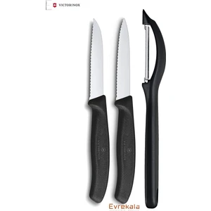 Evrekala Shop Victorinox Tırtıklı Bıçak ve Soyacak Seti