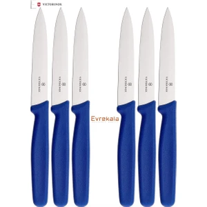 Evrekala Shop Victorinox 6 Adet Mavi Soyma Bıçağı 10 cm New Series