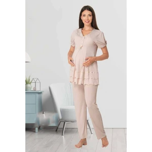Kadın Vizon Lohusa Hamile Pijama Takımı 8022