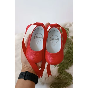 Fiore  Deri Bebek Babet Makosen Kırmızı