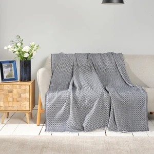 Karaca Home Bety Lacivert Koltuk Örtüsü Tv Battaniyesi Tek Kişilik 170 cm x 210 cm