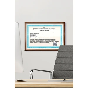 Özcanlar Çerçeve A4 Çerçeve Ucuz 21X30 Sertifika Evrak Diploma Belge Fotoğraf Çerçevesi Duvara Asılabilir Ofis