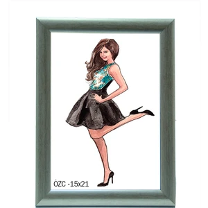 Özcanlar Çerçeve Hediyelik Çerçeve Dekorasyon Kişiye Özel Ev Home Ofisresim Çerçevesi 15X21 Gümüş