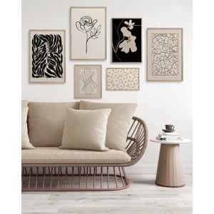 Özcanlar Çerçeve Çerçeveli Ahşap Dekorasyon Çoklu Çerçeveler Baskı Seti Ev Dekoru Home Dekor Tablo ÖZC--218