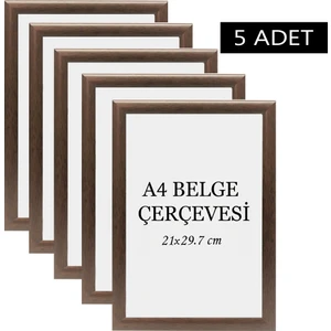 Özcanlar Çerçeve 5 Li Set A4(21X29.7) Diploma Çerçevesi Belge Çerçeveleri Sertifika Çerçevesi