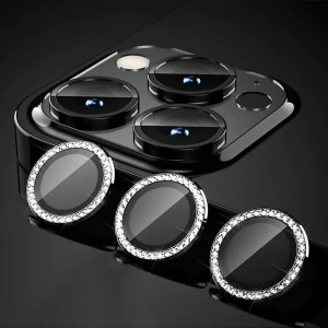 iPhone 14 Pro Max Uyumlu Swarovski Taşlı Kamera Koruyucu Lens