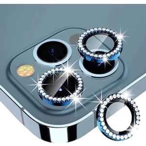iPhone 14 Pro Max Uyumlu Swarovski Taşlı Kamera Koruyucu Lens
