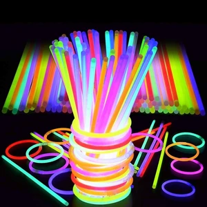 100 Adet Glow Stick Işıklı Fosfor Çubuk Neon Işık Glow Parti Işıkları Neon Işıklı Bileklik Işıklı Neon Kolye Yılbaşı Parti Işıkları