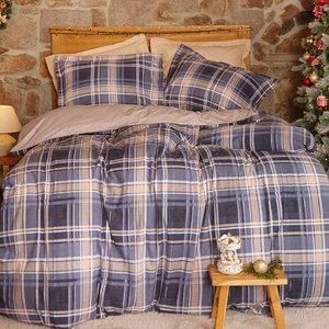 Karaca Home New Year Yeni Yıl Lanza Lacivert %100 Pamuk Flanel Tek Kişilik Nevresim Takımı