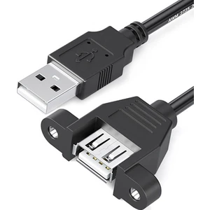 USB 2.0 Dişi Erkek Panel Tipi Montaj Tipi USB Kablo 1m