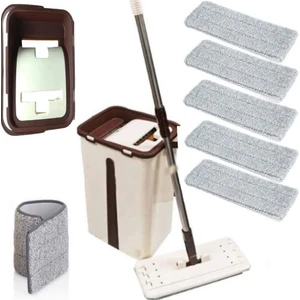 Microfiber Tablet Mop 5 Paspaslı Temizlik Seti 6+6=12 Litre