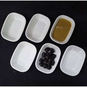 12 Adet 12X9CM Beyaz Melamin Mini Kayık Kahvaltı Tabağı Çerez Lokanta Tabldot Serpme Kahvaltı Ideal