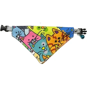 Coco Pet Desenli Kedi Fular Bandana Kedi Boyun Tasması Colourful Cat