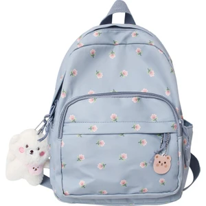 Kadın Desenli Sırt Çantası - Mavi (Yurt Dışından)