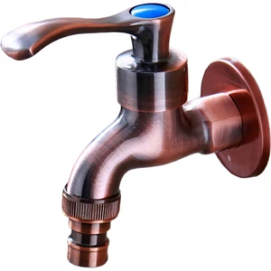 Açık Bahçe Su Musluk Çamaşır Yıkama Banyo Çamaşır Makinesi Banyo Kırmızı Bronz (Yurt Dışından)