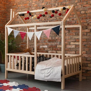 Loolpi Home Unisex Montessori Ahşap Bebek ve Çocuk Karyolası
