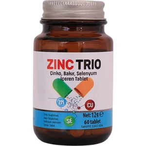 Zinctrio Çinko - Bakır - Selenyum İçeren 60 Tablet