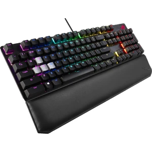 ROG STRIX SCOPE DELUXE KABLOLU MEKANİK RGB OYUNCU KLAVYESİ - NX MEKANİK, ALÜMİNYUM KASA, BİLEK DESTEĞİ, AURA SYNC, FPS OYUNLARI İÇİN GÜMÜŞ WASD TUŞLAR