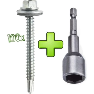 İstanbul e-Hırdavat Trapez Çatı Vidası Matkap Uçlu 5.5X75 mm 100 Adet