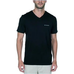 Brushed V Neck Erkek V Yaka Siyah Tişört - CS0288
