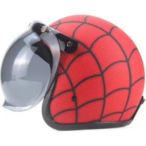 Retro Harley Kask Deri Kişilik Kask Elektrikli Yarım Kask Kask (Yurt Dışından)