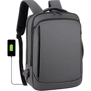 Black Tea 15.6 Inç Su Geçirmez Dizüstü Iş Bilgisayar Sırt Çantası USB (Yurt Dışından)