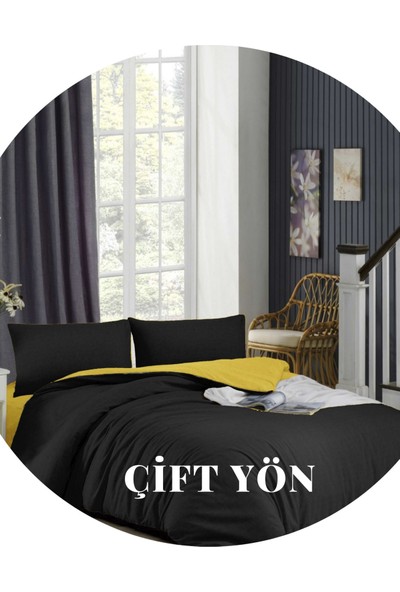 Ely Parker Kolay Ütü 120X200 Tek Kişilik Nevresim Takımı (Sarı Lastikli Çarşaf+Yorgan Kılıfı+Yastık Kılıfı)