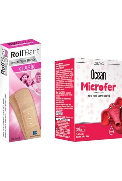 Roll Yara Bandı + Orzax Microfer Damla 30 Ml