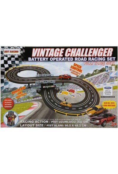 Hot Racing Vintage Challenger Işıklı Yarış Seti