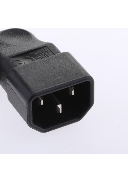 IEC320 C14 Ila C13 Erkek - Kadın 3 Prong Sağ Açılı Ac Güç Adaptörü(Yurt Dışından)