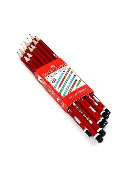 Faber Castell Köşeli Mercanlı Kurşun Kalem 12 Adet fırsatları