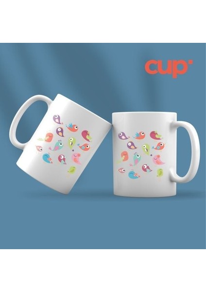 Kuş Figürlü Kupa Bardak