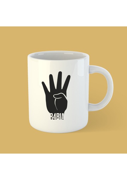 Rabia Beyaz Bardak Kupa