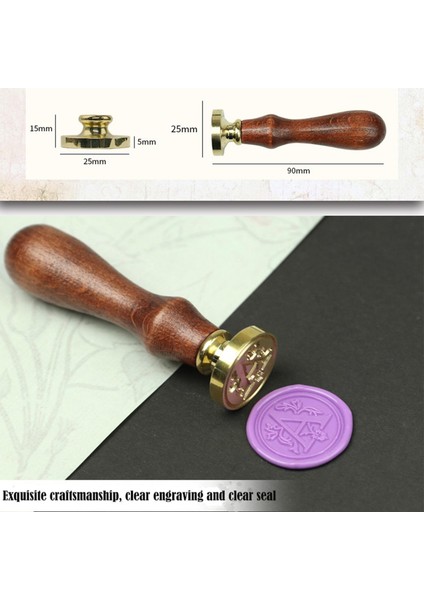 2 Pcs Dıy Pirinç Kafa Harf Sızdırmazlık Balmumu Damgası Ahşap Kolu (Yurt Dışından) modelleri