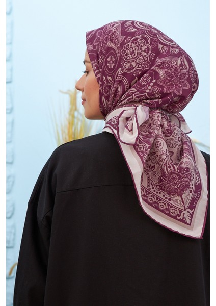 Henna Mürdüm Pamuk Viskon Eşarp modelleri
