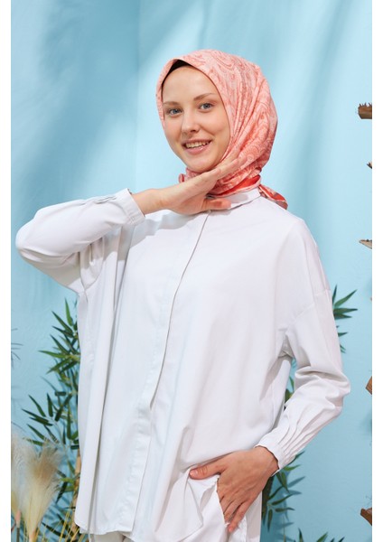 Henna Turuncu Pamuk Viskon Eşarp