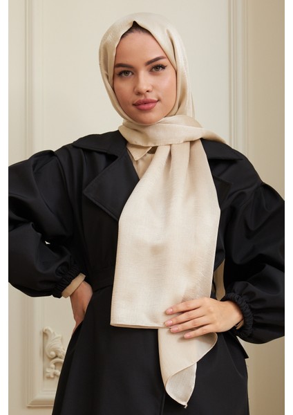 Janjan Çift Taraflı Şal Ekru modelleri