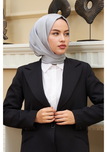 Janjan Çift Taraflı Şal Gümüş Gri fiyatları