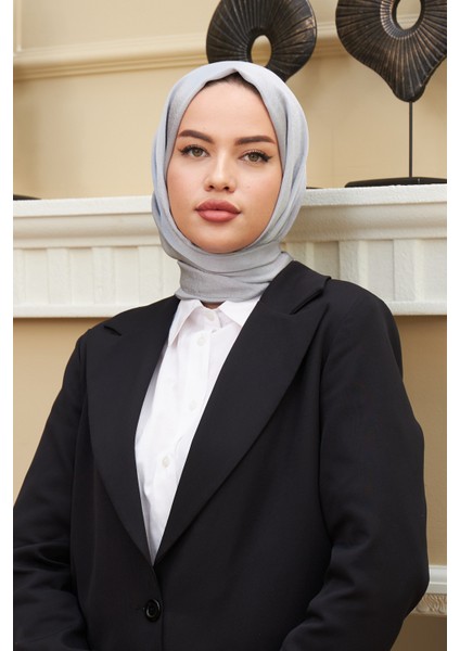 Janjan Çift Taraflı Şal Gümüş Gri modelleri