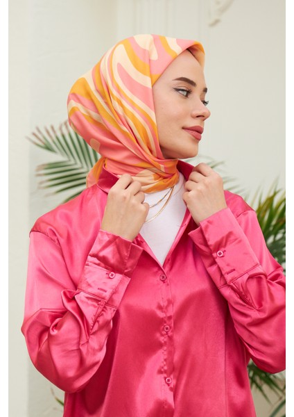 Twist Soft Pudra Pamuk Viskon Eşarp