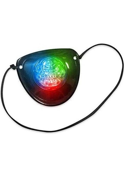 2 Adet Light Up Pırates Eye Patch LED Light LED Işıklı Korsan Göz Bandı Işıklı Korsan Bandı Yılbaşı Parti Işıkları