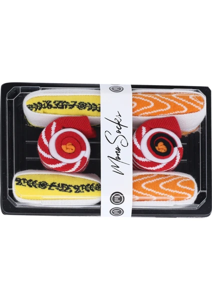 Mono Socks Tuna Makı Sushi Set B - 3'lü Erkek Çorap