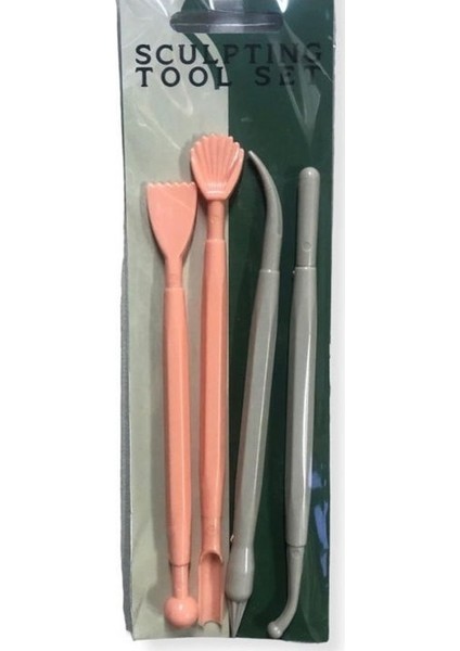 HOBİ MARKET ART Sculpting Tool Plastik Kil Heykel Modelleme (Modelaj) Seti 4 Parça