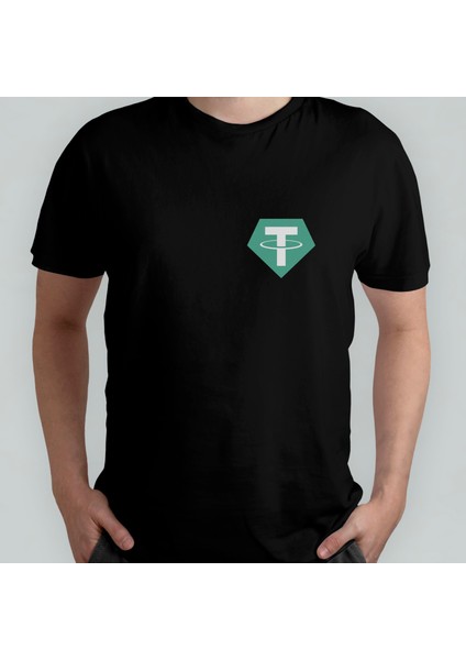 Kripto Para Cryptocurrency Pamuklu Bisiklet Yaka T-Shirt Model 7