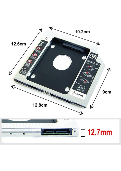 Notebook Kızak Kutu HDD SSD 12.7mm Sata Gabble G-510