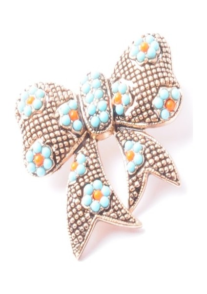 Broş Harf Simge Otantık Desenli Bronz Kristal Taşli fiyatları