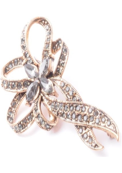 Broş Harf Simge Otantık Desenli Bronz Kristal Taşli fiyatları