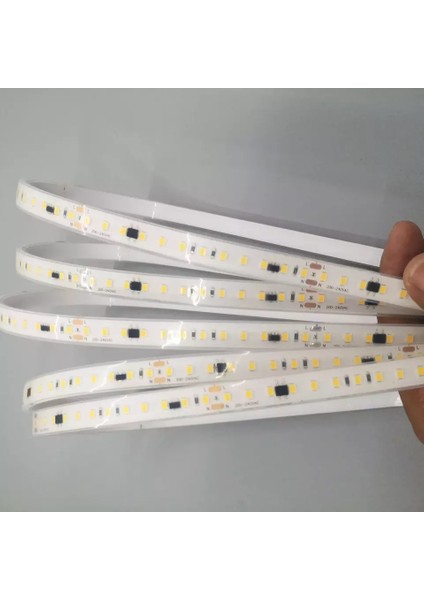 220 Volt Dim Edilebilir Şerit Led 10 Cm De Kesilebilir M/120 Led Yeşil 5M İP65